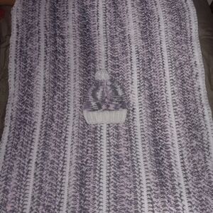 Matching beanie n full size hand knitted blanket